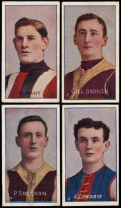 1907-08 Sniders & Abrahams "Australian Footballers", Series D (head & sholders), part set [11/56]. Fair/VG.