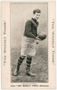 c1910 Weekly Times "Victorian Footballers Postcard" - Bryant (Essendon). G/VG.