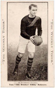 c1910 Weekly Times "Victorian Footballers Postcard" - W.Busbridge (Essendon). G/VG.