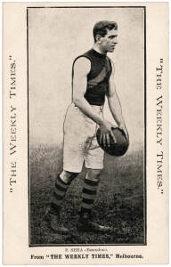 c1910 Weekly Times "Victorian Footballers Postcard" - P.Shea (Essendon). G/VG.