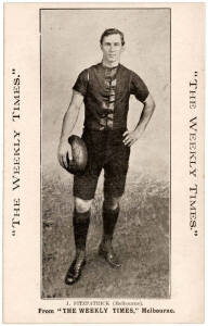 c1910 Weekly Times "Victorian Footballers Postcard" - J.Fitzpatrick (Melbourne). G/VG.