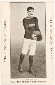 c1910 Weekly Times "Victorian Footballers Postcard" - P.Bourke (Richmond). G/VG.