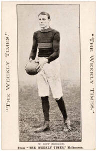 c1910 Weekly Times "Victorian Footballers Postcard" - W.Luff (Richmond). G/VG.