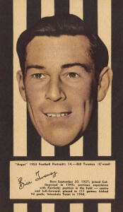 1953 Argus "1953 Football Portraits", large size (11x19cm), part set [25/72]. Fair/VG (8 with pin-holes at top).