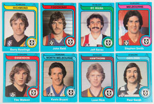 1980 Scanlens "Footballers", complete set [168], plus Checklists [12]. Mainly G/VG.