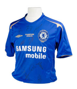 CHELSEA: Chelsea shirt with "Chelsea Football Club/ 100 Years/ Centenary 1905-2005" badge, and also embroidered "Champions 2005/06", signed by 14 members of 2005-06 squad.